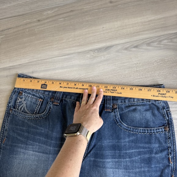 VTG Ecko UNLTD Shorts Mens 36 Blue Denim Baggy Wide Leg Jean Jorts‎ Skater Y2K - Picture 11 of 13